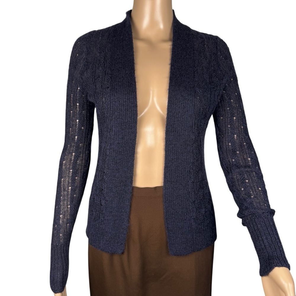 Banana Republic Fine Knit OPen Front Dark Grey Cardigan Size XS